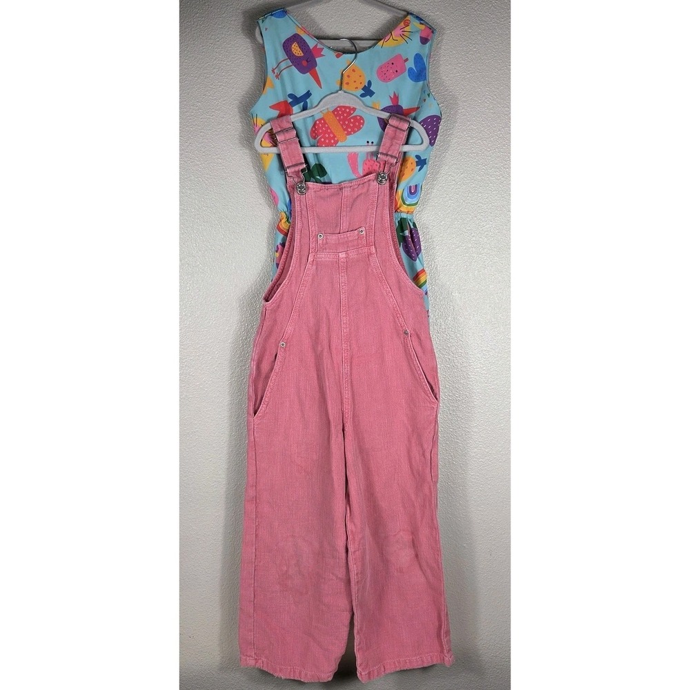 Zara Girls Linen Blend Overalls Size 7 & Mercado Kids Brazil Jumpsuit Size 6...